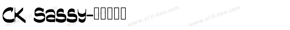 CK Sassy字体转换